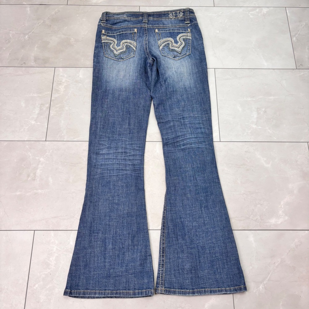 Hydraulic Metro Super Flare Distressed Low Rise Y2K Jeans Size 9/10